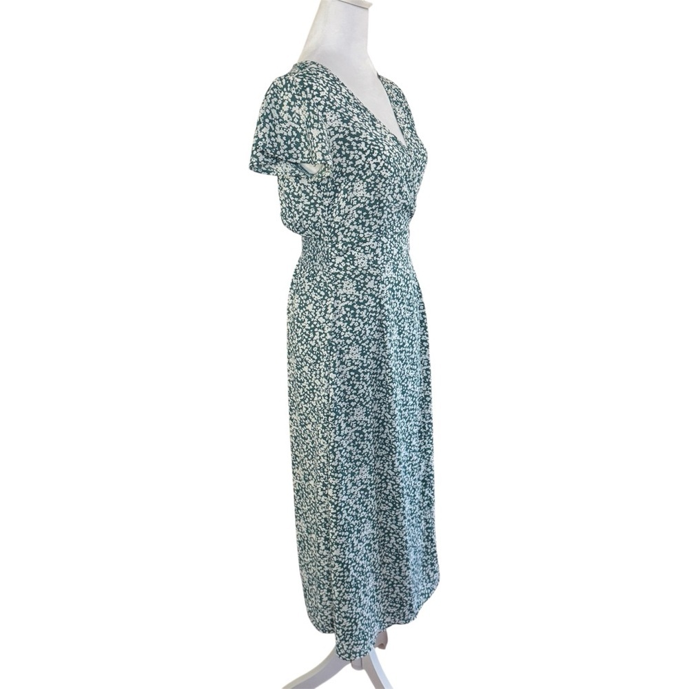 Sienna Sky Green & White Floral Faux Wrap Midi Dress XS - Picture 5 of 13